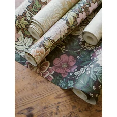 Kép 5/6 - Boras Dália mintás sötétbarna-rózsaszín vlies tapéta Dahlia Garden Multi 53 cm X 10 m