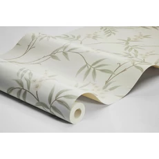 Kép 3/3 - Boras Virágindás skandináv fehér vlies tapéta Floral Tree White 53 cm X 10 m