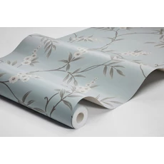 Kép 3/3 - Boras Virágindás skandináv kék vlies tapéta Floral Tree Blue 53 cm X 10 m