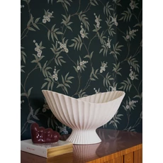 Kép 4/7 - Boras Virágindás skandináv fekete vlies tapéta Floral Tree Black 53 cm X 10 m