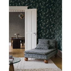 Kép 6/7 - Boras Virágindás skandináv fekete vlies tapéta Floral Tree Black 53 cm X 10 m