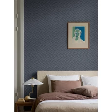 Kép 2/3 - Boras Apró páfrányos elegáns kék vlies tapéta Little Fern Blue 53 cm X 10 m