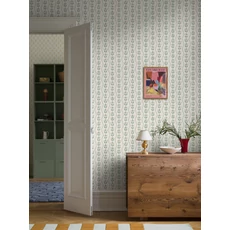 Kép 4/7 - Boras Hullámos skandináv zöld vlies taptéa Flower Buds Green 53 cm X 10 m