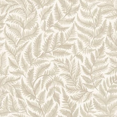 Kép 1/3 - Boras Modern levélmintás bézs vlies tapéta Ferns Beige 53 cm X 10 m