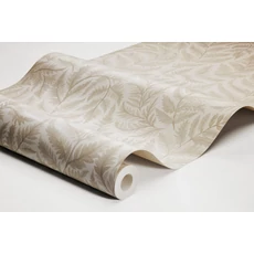 Kép 3/3 - Boras Modern levélmintás bézs vlies tapéta Ferns Beige 53 cm X 10 m