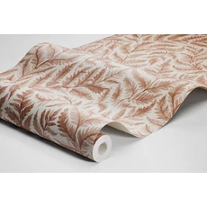 Kép 3/3 - Boras Modern levélmintás piros vlies tapéta Ferns Red 53 cm X 10 m