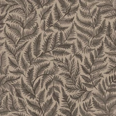 Kép 2/3 - Boras Modern levélmintás fekete vlies tapéta Ferns Black 53 cm X 10 m