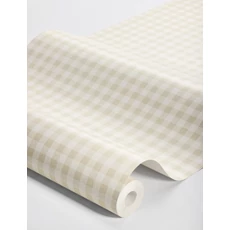 Kép 4/4 - Boras Kockás klasszikus bézs vlies tapéta Picnic Check Beige 53 cm X 10 m