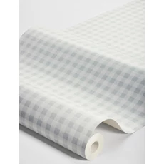 Kép 3/3 - Boras Kockás klasszikus kék vlies tapéta Picnic Check Blue 53 cm X 10 m