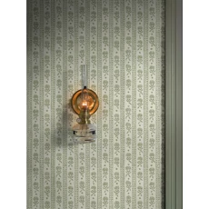 Kép 6/7 - Boras Csíkos virágos skandináv zöld vlies tapéta Nejlikerand Green 53 cm X 10 m