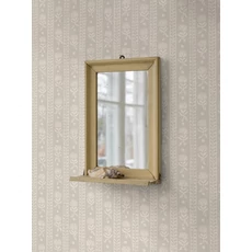 Kép 3/5 - Boras Csíkos virágos skandináv szürke vlies tapéta Nejlikerand Grey 53 cm X 10 m