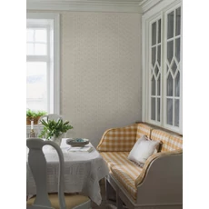 Kép 4/5 - Boras Csíkos virágos skandináv szürke vlies tapéta Nejlikerand Grey 53 cm X 10 m