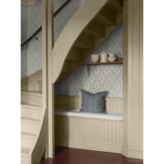 Kép 2/7 - Boras Klasszikus csipke hatású kék vlies tapéta Kvarnholmen Blue 53 cm X 10 m