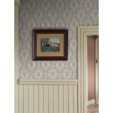 Kép 5/7 - Boras Klasszikus csipke hatású kék vlies tapéta Kvarnholmen Blue 53 cm X 10 m