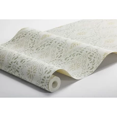 Kép 5/5 - Boras Klasszikus csipke hatású zöld vlies tapéta Kvarnholmen Green 53 cm X 10 m