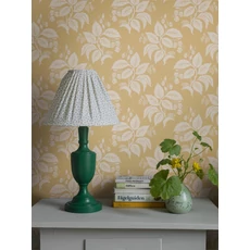 Kép 5/9 - Boras Klasszikus levélmintás sárga vlies tapéta Tengbergska Yellow 53 cm X 10 m