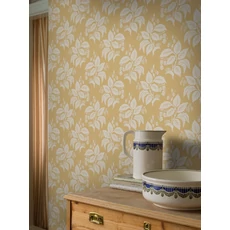 Kép 8/9 - Boras Klasszikus levélmintás sárga vlies tapéta Tengbergska Yellow 53 cm X 10 m