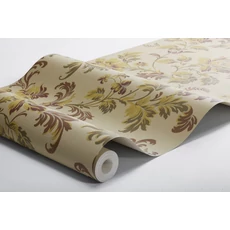Kép 4/4 - Boras Reneszánsz virágos bézs vlies tapéta Elvira Beige 53 cm X 10 m