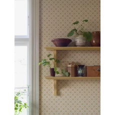 Kép 9/11 - Boras Retro csillagos sárga vlies tapéta Stella Yellow 53 cm X 10 m