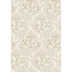 Kép 1/5 - Boras Klasszikus szalagos bézs vlies tapéta Jugendbukett Beige 53 cm X 10 m