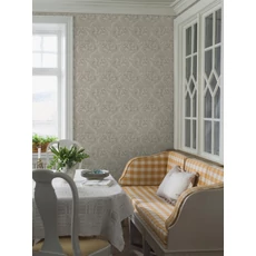 Kép 3/5 - Boras Klasszikus szalagos bézs vlies tapéta Jugendbukett Beige 53 cm X 10 m