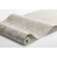 Kép 5/5 - Boras Klasszikus szalagos bézs vlies tapéta Jugendbukett Beige 53 cm X 10 m