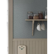 Kép 3/6 - Boras Rácsos skandináv kék vlies tapéta Svea Blue 53 cm X 10 m