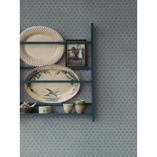 Kép 5/6 - Boras Rácsos skandináv kék vlies tapéta Svea Blue 53 cm X 10 m