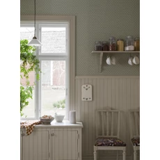 Kép 2/5 - Boras Rácsos skandináv zöld vlies tapéta Svea Green 53 cm X 10 m