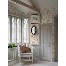 Kép 2/5 - Boras Vintage rózsás bézs vlies tapéta Värmdö Beige 53 cm X 10 m