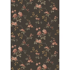 Kép 1/3 - Boras Vintage rózsás sötétbarna vlies tapéta Värmdö Brown 53 cm X 10 m