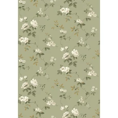 Kép 1/4 - Boras Vintage rózsás zöld vlies tapéta Värmdö Green 53 cm X 10 m