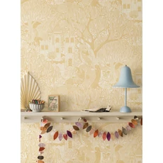 Kép 7/10 - Boras Mese világ sárga vlies tapéta Kingdom of the Willow Yellow 53 cm X 10 m