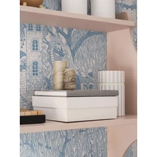 Kép 3/4 - Boras Mese világ kék vlies tapéta Kingdom of the Willow Blue 53 cm X 10 m