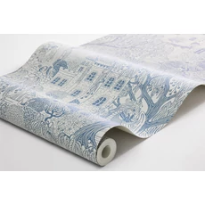 Kép 4/4 - Boras Mese világ kék vlies tapéta Kingdom of the Willow Blue 53 cm X 10 m