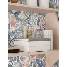 Kép 3/4 - Boras Varázslatos erdő lila vlies gyerek tapéta Magic Woods Multi 53 cm X 10 m