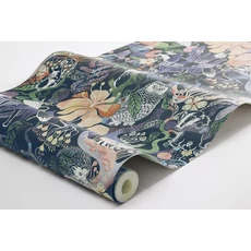 Kép 7/7 - Boras Varázslatos erdő fekete vlies gyerek tapéta Magic Woods Multi 53 cm X 10 m