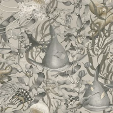 Kép 1/4 - Boras Tengeri világ bézs vlies tapéta Underwater Magic Beige 53 cm X 10 m