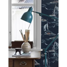 Kép 3/7 - Boras Vitorlás világoskék vlies tapéta Sailboats Blue 53 cm X 10 m