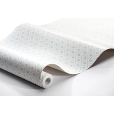 Kép 3/3 - Boras Skandináv apró rácsos fehér vlies tapéta Windrose White 53 cm X 10 m