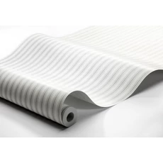 Kép 2/3 - Boras Keskeny csíkos klasszikus szürke Aspö Stripe White 53 cm X 10 m