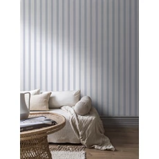 Kép 4/8 - Boras Csíkos kék vlies tapéta Hamnskär Stripe Blue 53 cm X 10 m