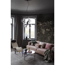 Kép 6/7 - Boras Romantikus páva mintás fekete vlies poszter tapéta Chinoiserie Black 49 cm