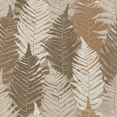 Kép 2/3 - Boras Páfrányos modern barna vlies tapéta Fern Forest Brown 53 cm X 10 m
