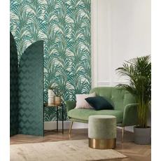 Kép 2/3 - Casadeco Páfrány mintás zöld vlies tapéta Louise Fougeres Vert Or 53 cm X 10 m