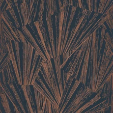 Kép 1/3 - Casadeco Modern legyező mintás kék-bronz vlies tapéta 1930 Eclat Foil Bleu/Cuivre 53 cm X 10 m