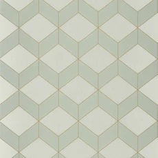 Kép 1/3 - Casadeco Geometriai mintás modern mandulazöld vlies tapéta 1930 Metro Amande 53 cm X 10 m