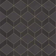 Kép 1/3 - Casadeco Geometriai mintás modern fekete vlies tapéta 1930 Metro Noir 53 cm X 10 m