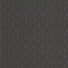 Kép 1/2 - Casadeco Modern geometriai mintás fekete vlies tapéta 1930 Reflet Noir 53 cm X 10 m