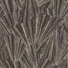 Kép 1/2 - Casadeco Legyező mintás modern fekete vlies tapéta 1930 Eclat Irise Noir 53 cm X 10 m